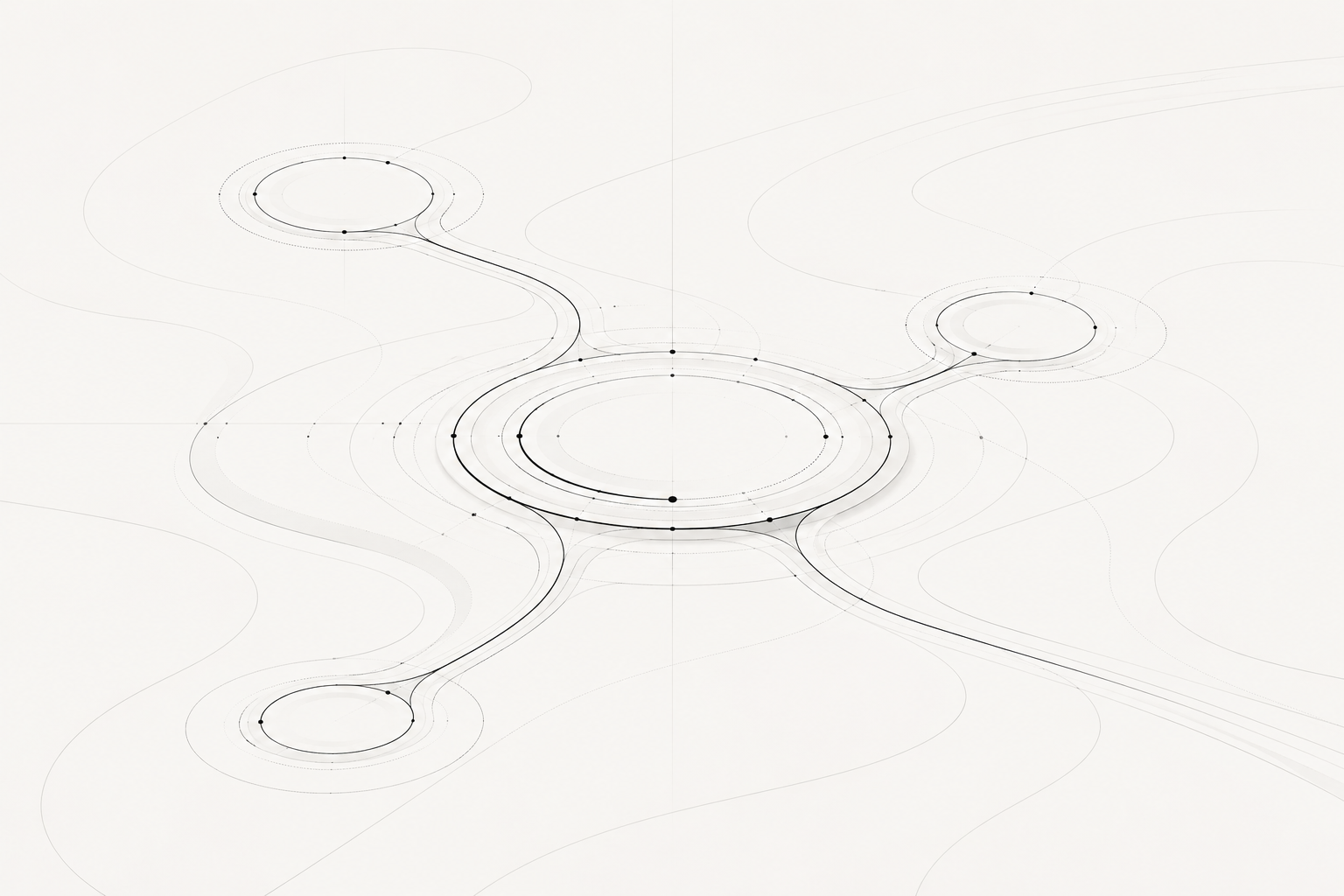 Abstract monochrome network of connected systems